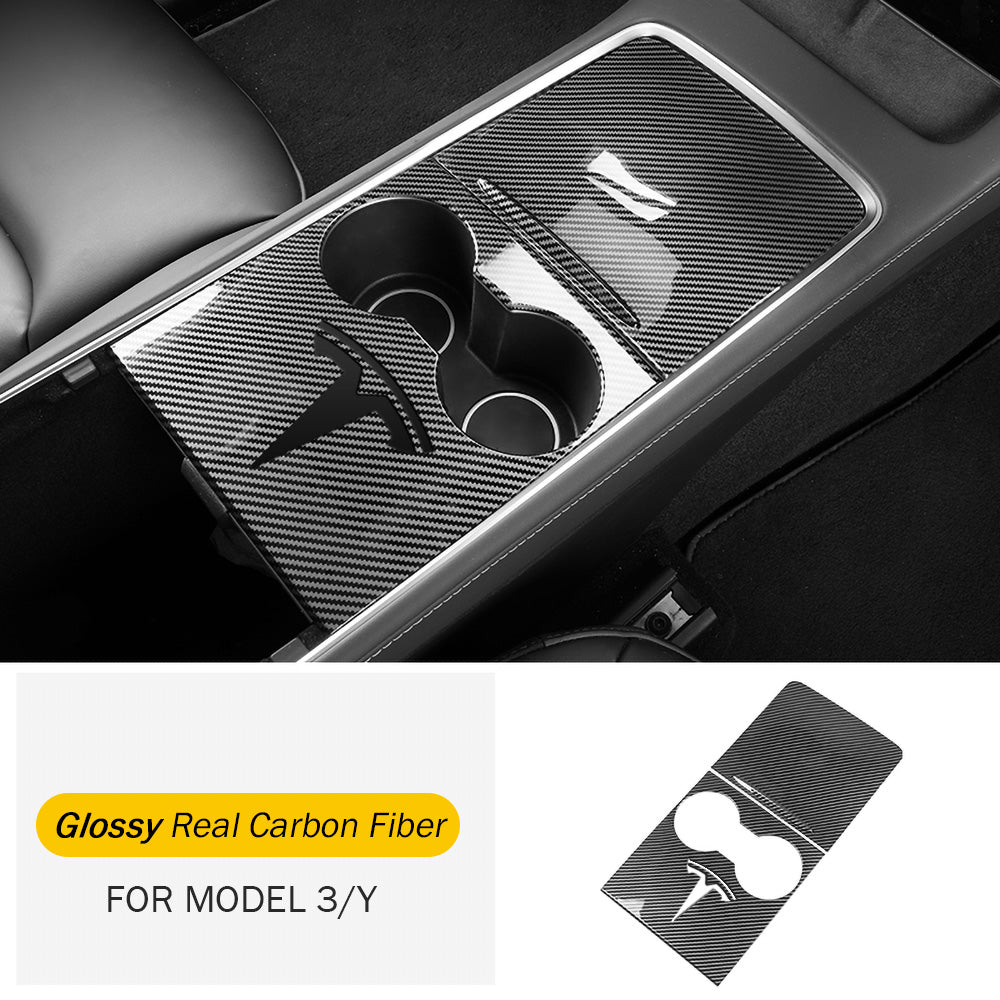 Hautosport Center Console Real Carbon Fiber For 2017-2023 Tesla Model 3/ Y