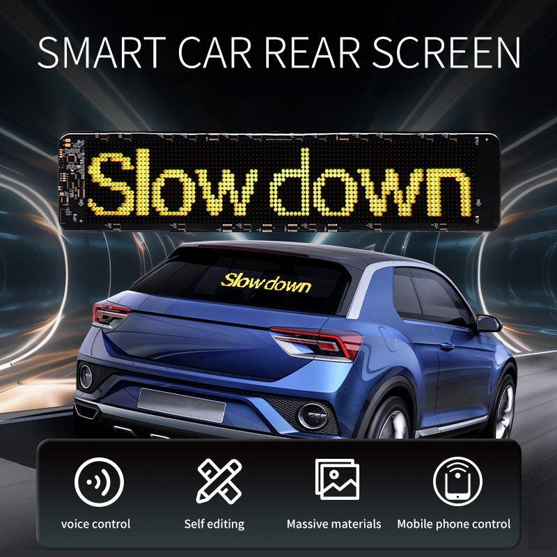 Car Smart Flexible Screen Led Sign Digital Car Rear Window Led Display|Hautosport