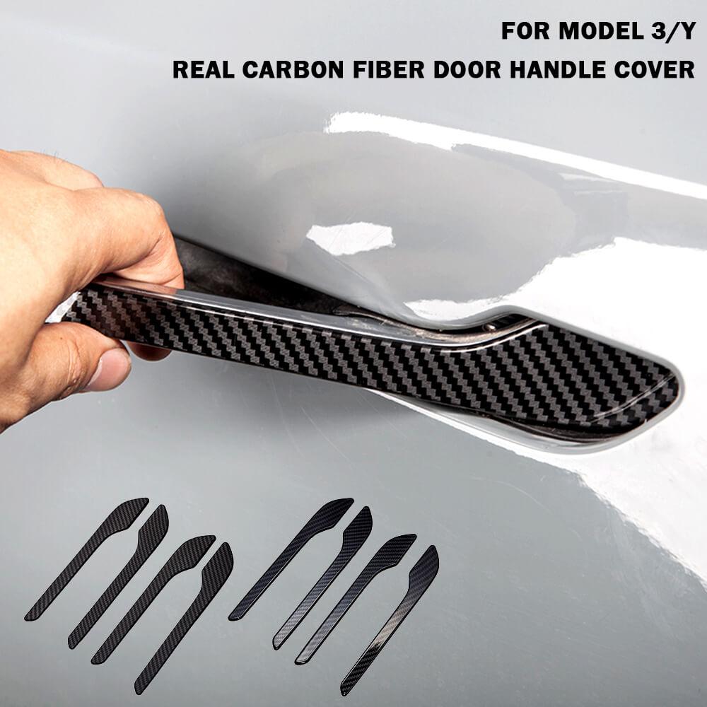 Real Carbon Fiber Door Handle Cover For Model 3/ Y - Tlyard