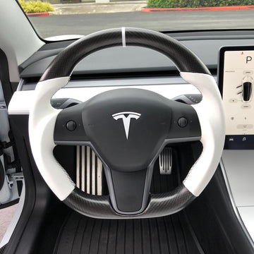 Model 3 / Y Sport Round Carbon Fiber Steering wheel