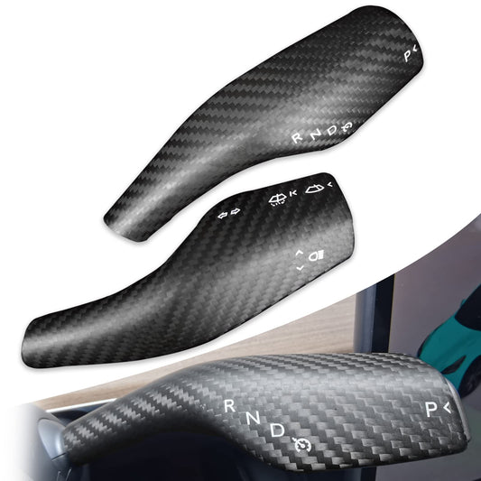 Model 3 / Y Turn Signal Wiper Stalk Covers - Carbon Fiber Interior Mods - Tesery Official Store