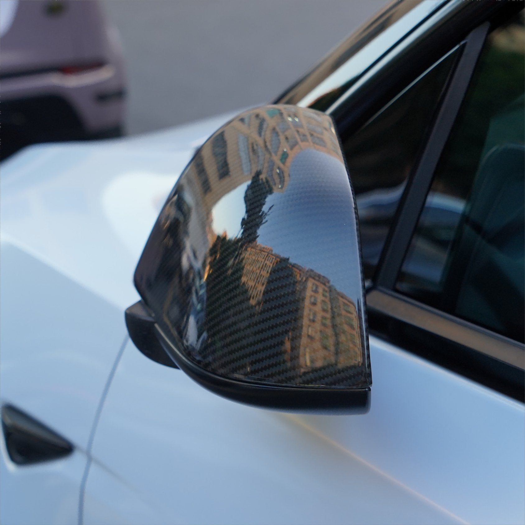 TESERY Side Mirror Cover for Tesla Model Y / 3 Highland ( OEM Style ) - Carbon Fiber Mirror Caps Exterior Mods - Tesery Official Store